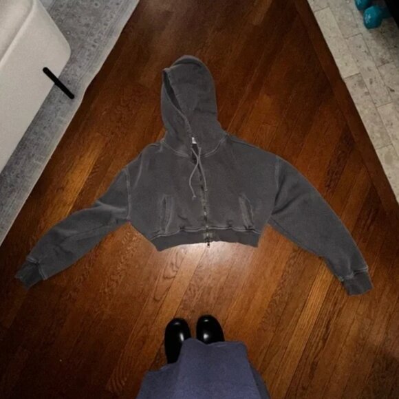 NEW - Elwood BABYDOLL CROP ZIP HOODIE - Picture 3 of 5